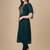 Yoke design thread work a-line kurta