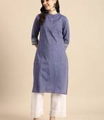 Mandarin collar pure cotton kurta