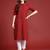 Women solid mandarin collar cotton straight kurta