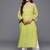 Women embroidered flared sleeves thread work boat neck kurta