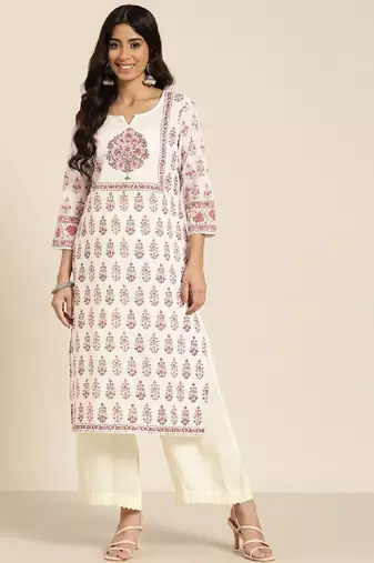 Floral printed kurta