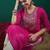 Leheriya printed thread work straight kurta