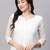 Women solid georgette tiered chikankari flared kurti gown maxi dress