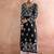 Women black modal chikankari embroidered kurta