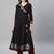 Geometric yoke design flared sleeves thread work anarkali kurta