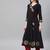 Geometric yoke design flared sleeves thread work anarkali kurta