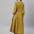 Women mustard yellow floral printed angrakha anarkali kurta with tassel tie-up