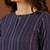 Ethnic woven design round neck panelled cotton a-line kurta