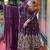 Embroidered sweetheart neck georgette anarkali kurta & dupatta
