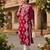 Floral embroidered round neck chikankari straight kurta