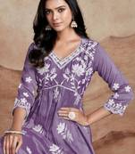 Women chikankari embroidery kurta