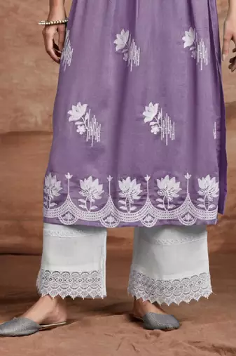 Women chikankari embroidery kurta