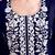 Floral embroidered round neck chikankari straight kurta