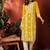 Yellow floral embroidered round neck straight kurta