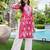 Floral embroidered chikankari georgette straigth kurta