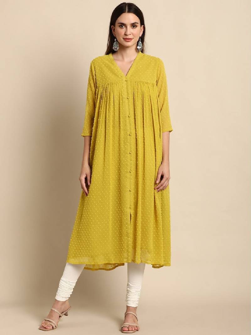 Dobby chiffon kurta