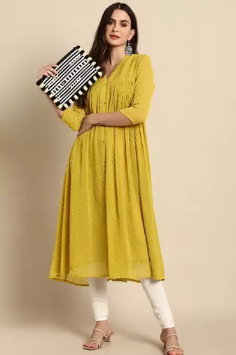 Dobby chiffon kurta