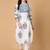 Floral printed notch neck pure cotton straight kurta