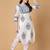 Floral printed notch neck pure cotton straight kurta