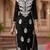 Floral embroidered notch neck chikankari straight kurta