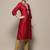 Ethnic motifs yoke design band collar straight kurta