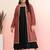 Plus size geometric printed gotta patti cotton anarkali kurta with jacket