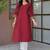 Round neck cotton straight kurta