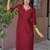Round neck cotton straight kurta