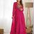 Leheriya printed thread work georgette tiered anarkali kurta