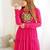 Leheriya printed thread work georgette tiered anarkali kurta