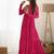 Leheriya printed thread work georgette tiered anarkali kurta