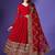 V-neck embellished pleated georgette anarkali kurta with dupatta