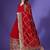 V-neck embellished pleated georgette anarkali kurta with dupatta