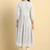 Women off white dobby chiffon self design flared kurta