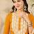 Floral embroidered round neck thread work straight kurta