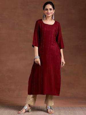 Women sequinned kurta 2