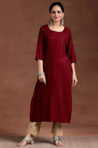Women sequinned kurta