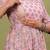 Floral printed pleated gotta patti maternity pure cotton anarkali kurta