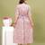 Floral printed pleated gotta patti maternity pure cotton anarkali kurta
