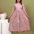 Floral printed pleated gotta patti maternity pure cotton anarkali kurta