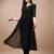 Floral yoke design thread work georgette a-line kurta