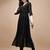 Floral yoke design thread work georgette a-line kurta