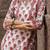 Floral printed notch neck pure cotton straight kurta
