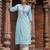 Ethnic motifs printed round neck pure cotton straight kurta