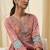 Women floral printed thread work kurta