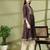 Floral printed mandarin collar stones detail a-line kurta