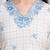 Floral embroidered v-neck thread work pure cotton straight kurta