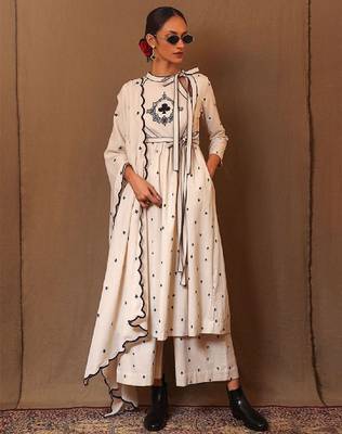 Geometric printed pure cotton straight kurta 1