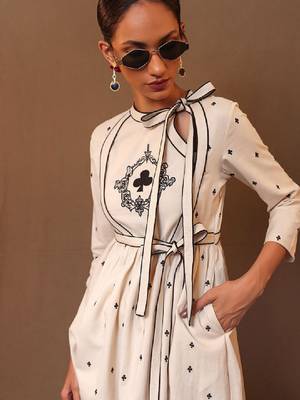 Geometric printed pure cotton straight kurta 2
