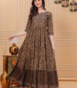 Women floral printed anarkali kurta